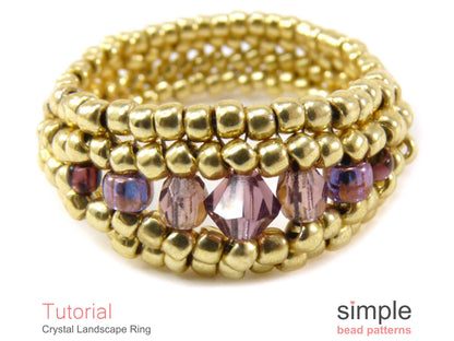 Crystal Landscape Ring Beading Pattern