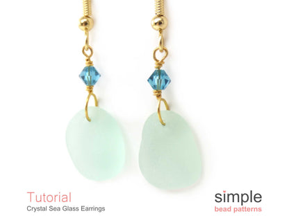 Crystal Sea Glass Earrings Tutorial