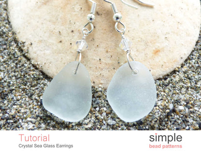 Crystal Sea Glass Earrings Tutorial