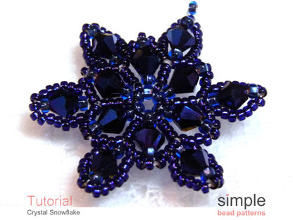 Crystal Snowflake Necklace Beading Pattern