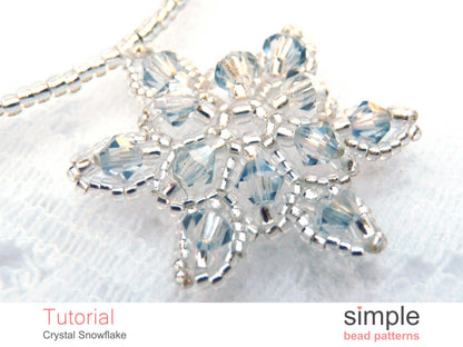 Crystal Snowflake Necklace Beading Pattern