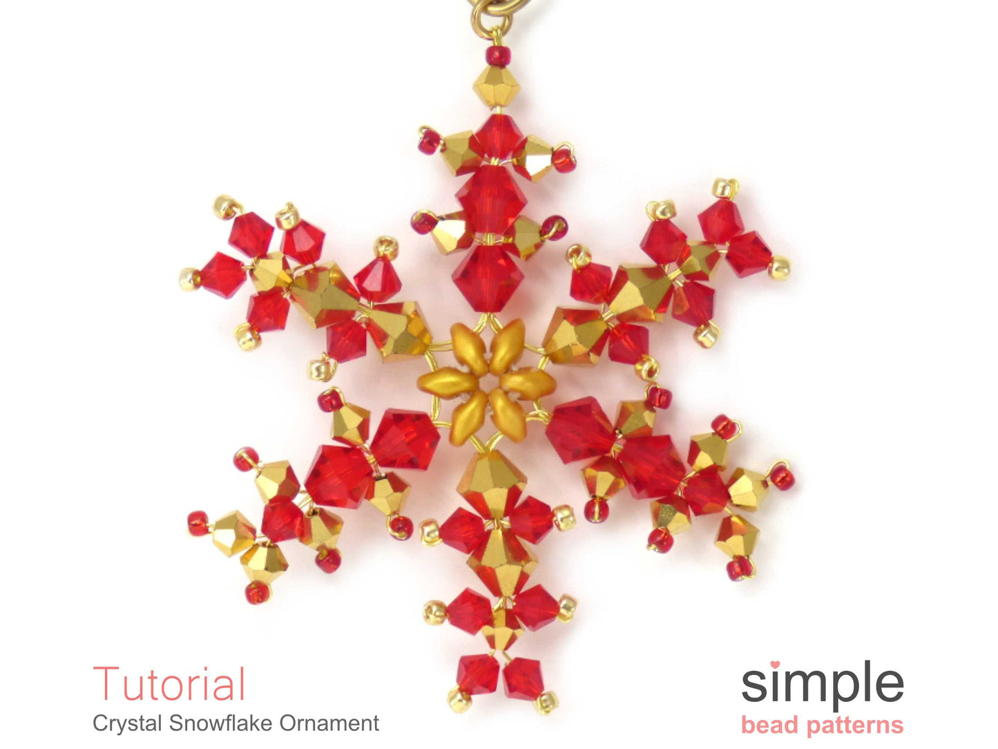 Crystal Snowflake Ornament Beading Pattern