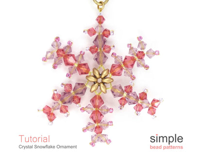 Crystal Snowflake Ornament Beading Pattern