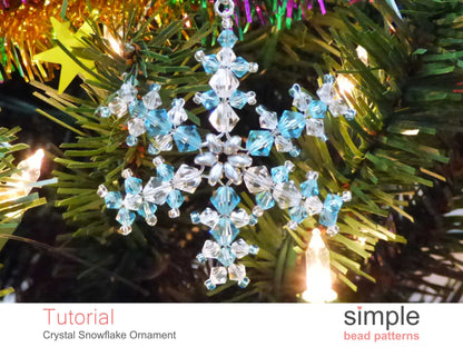 Crystal Snowflake Ornament Beading Pattern