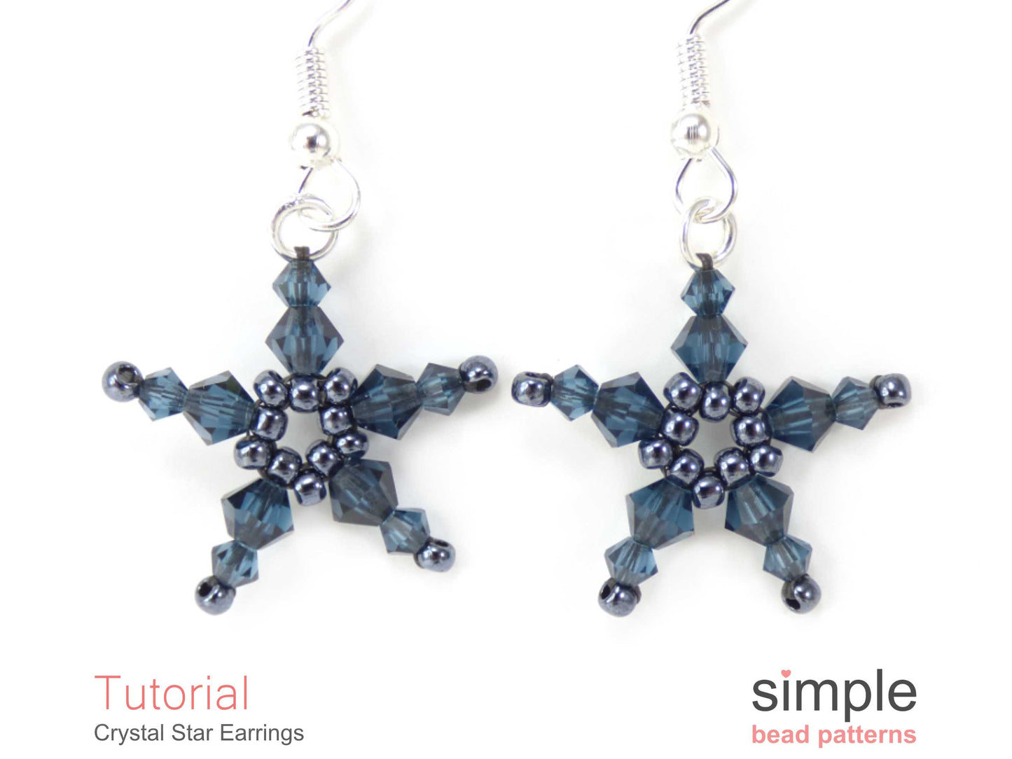 Crystal Star Earrings Beading Pattern