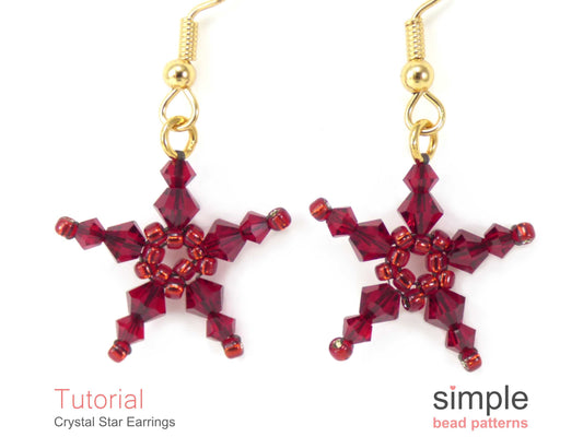 Crystal Star Earrings Beading Pattern