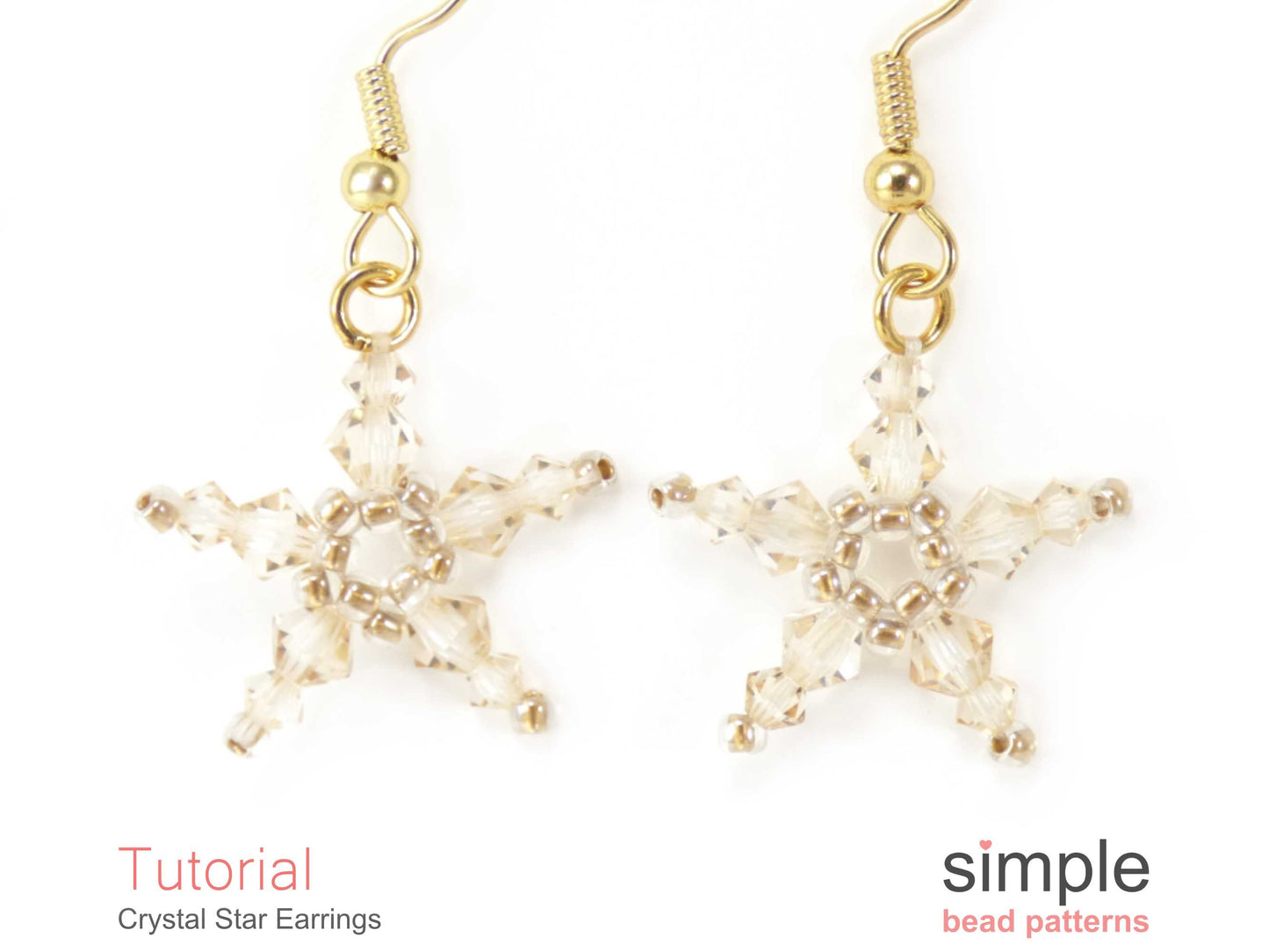 Crystal Star Earrings Beading Pattern