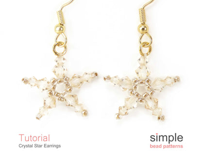 Crystal Star Earrings Beading Pattern