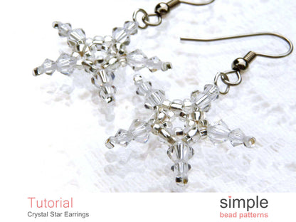 Crystal Star Earrings Beading Pattern