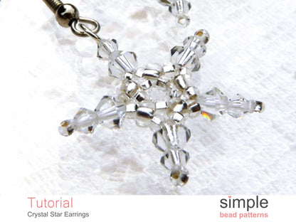 Crystal Star Earrings Beading Pattern