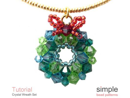 Crystal Wreath Earrings & Necklace Pattern