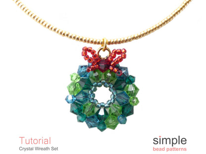 Crystal Wreath Earrings & Necklace Pattern