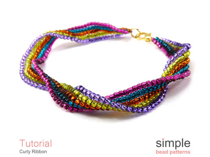 Curly Ribbon Bracelet Beading Pattern
