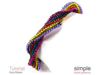 Curly Ribbon Bracelet Beading Pattern