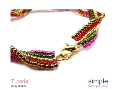 Curly Ribbon Bracelet Beading Pattern
