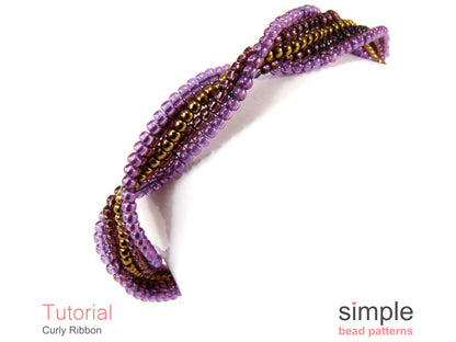 Curly Ribbon Bracelet Beading Pattern
