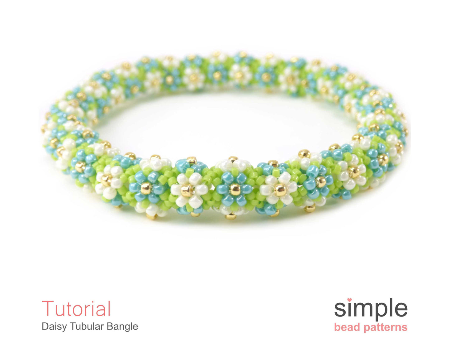 Daisy Tubular Bangle Bracelet Beading Pattern