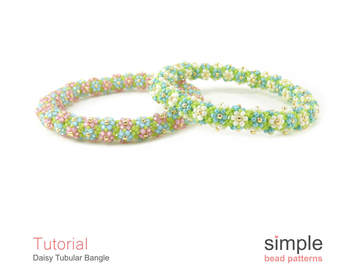 Daisy Tubular Bangle Bracelet Beading Pattern