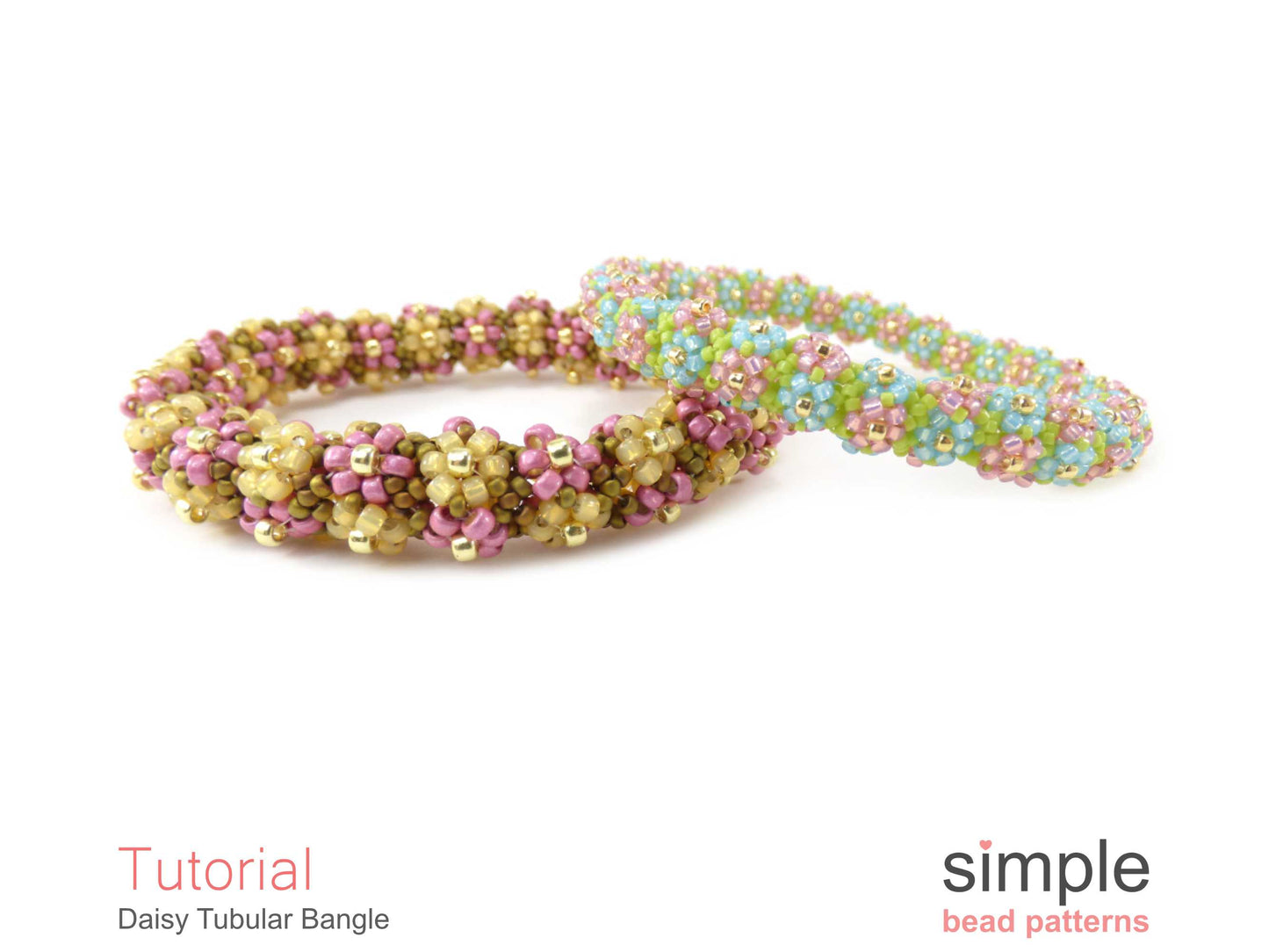 Daisy Tubular Bangle Bracelet Beading Pattern