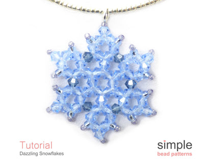 Dazzling Snowflake Earrings & Necklace Beading Pattern