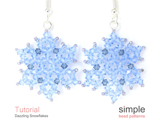 Dazzling Snowflake Earrings & Necklace Beading Pattern