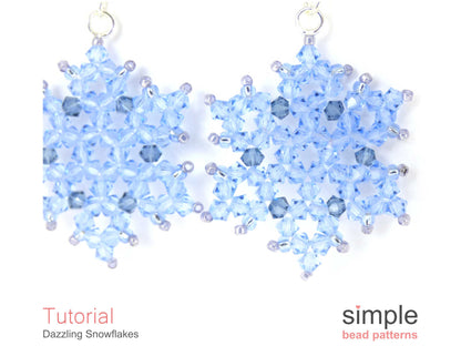 Dazzling Snowflake Earrings & Necklace Beading Pattern