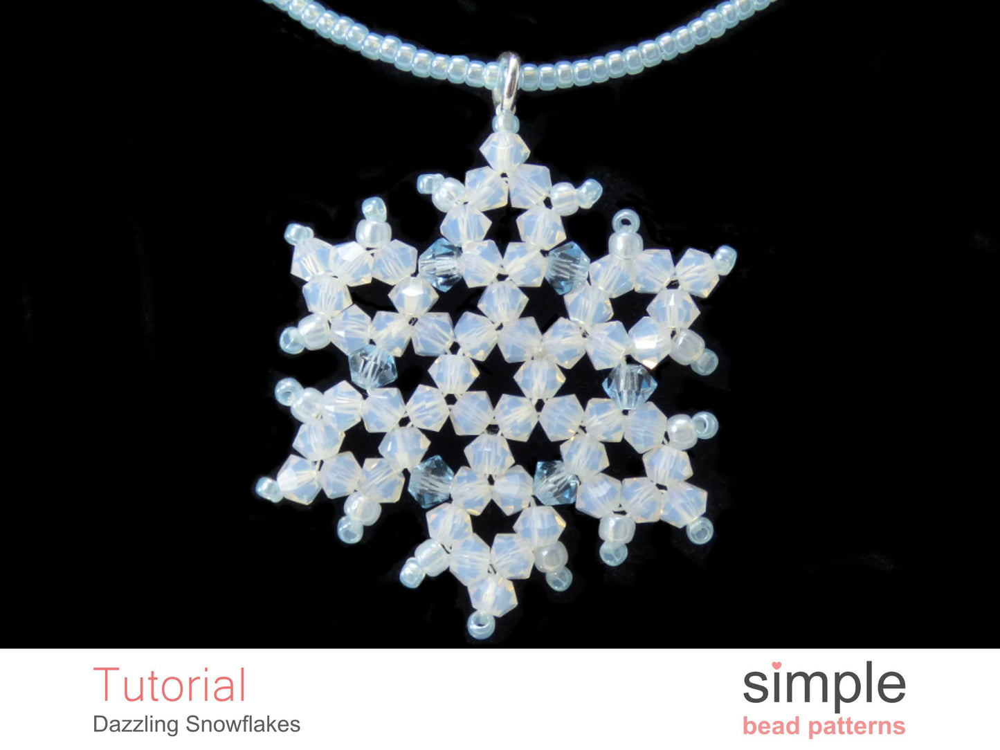 Dazzling Snowflake Earrings & Necklace Beading Pattern
