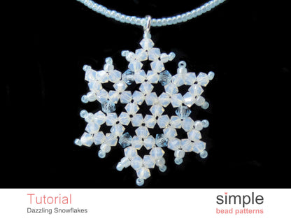 Dazzling Snowflake Earrings & Necklace Beading Pattern
