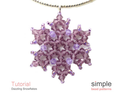 Dazzling Snowflake Earrings & Necklace Beading Pattern