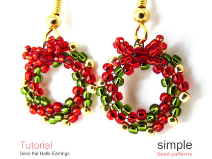 Deck the Halls Earrings Beading Pattern