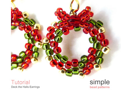 Deck the Halls Earrings Beading Pattern