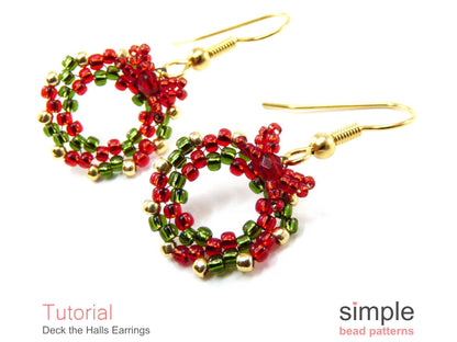 Deck the Halls Earrings Beading Pattern