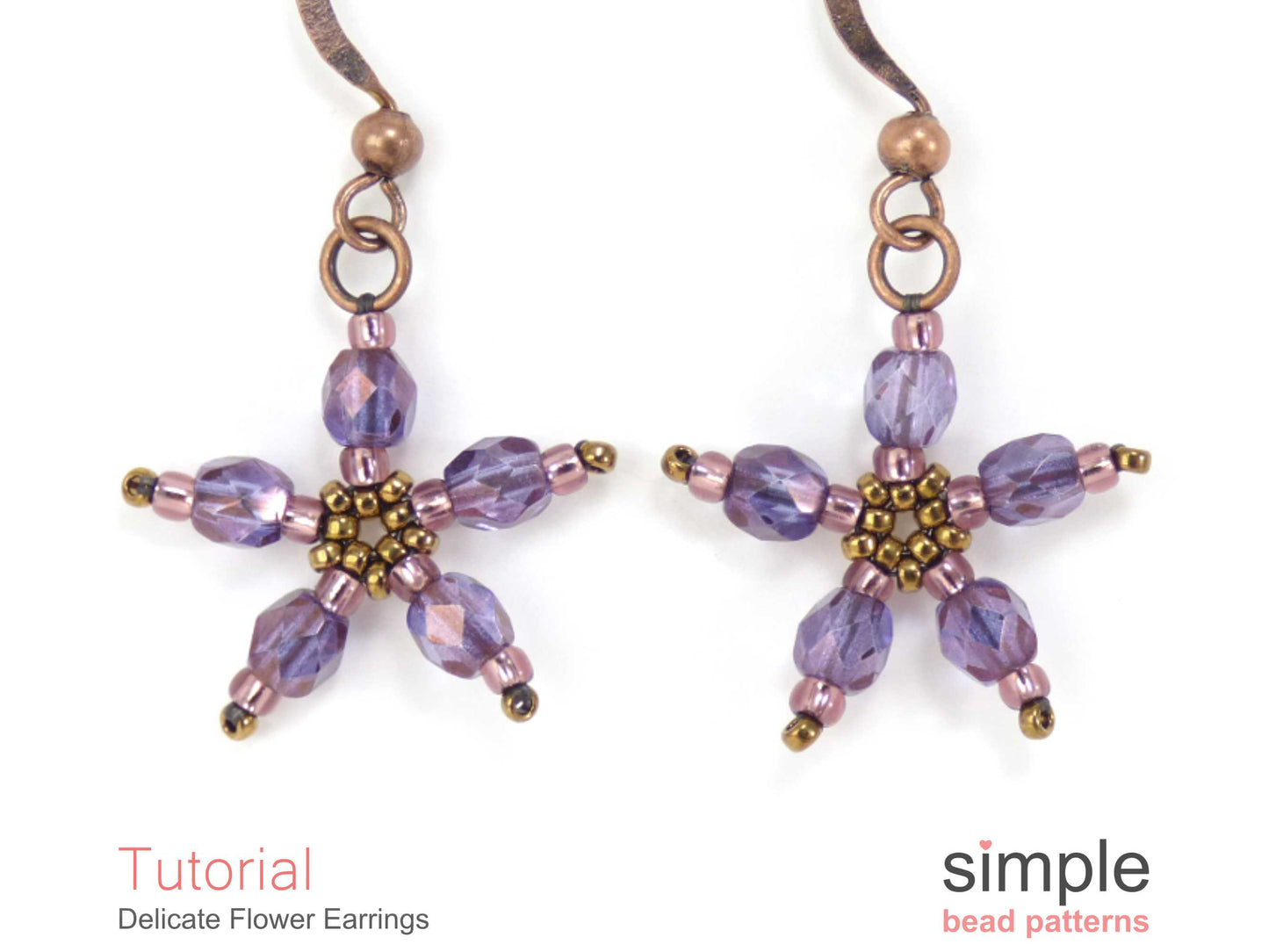 Delicate Flower Earrings Beading Pattern