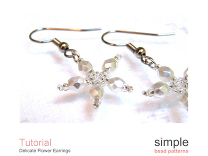 Delicate Flower Earrings Beading Pattern