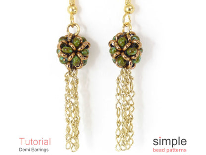 Demi Earrings Beading Pattern