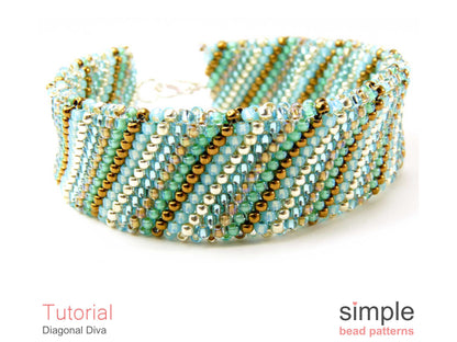 Diagonal Diva Bracelet Beading Pattern