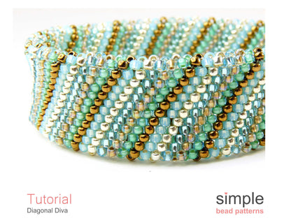 Diagonal Diva Bracelet Beading Pattern