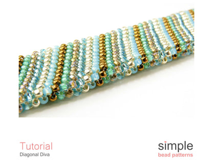 Diagonal Diva Bracelet Beading Pattern