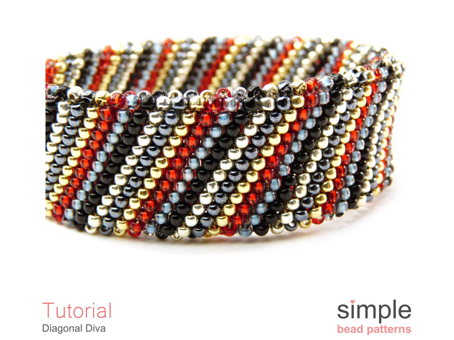 Diagonal Diva Bracelet Beading Pattern