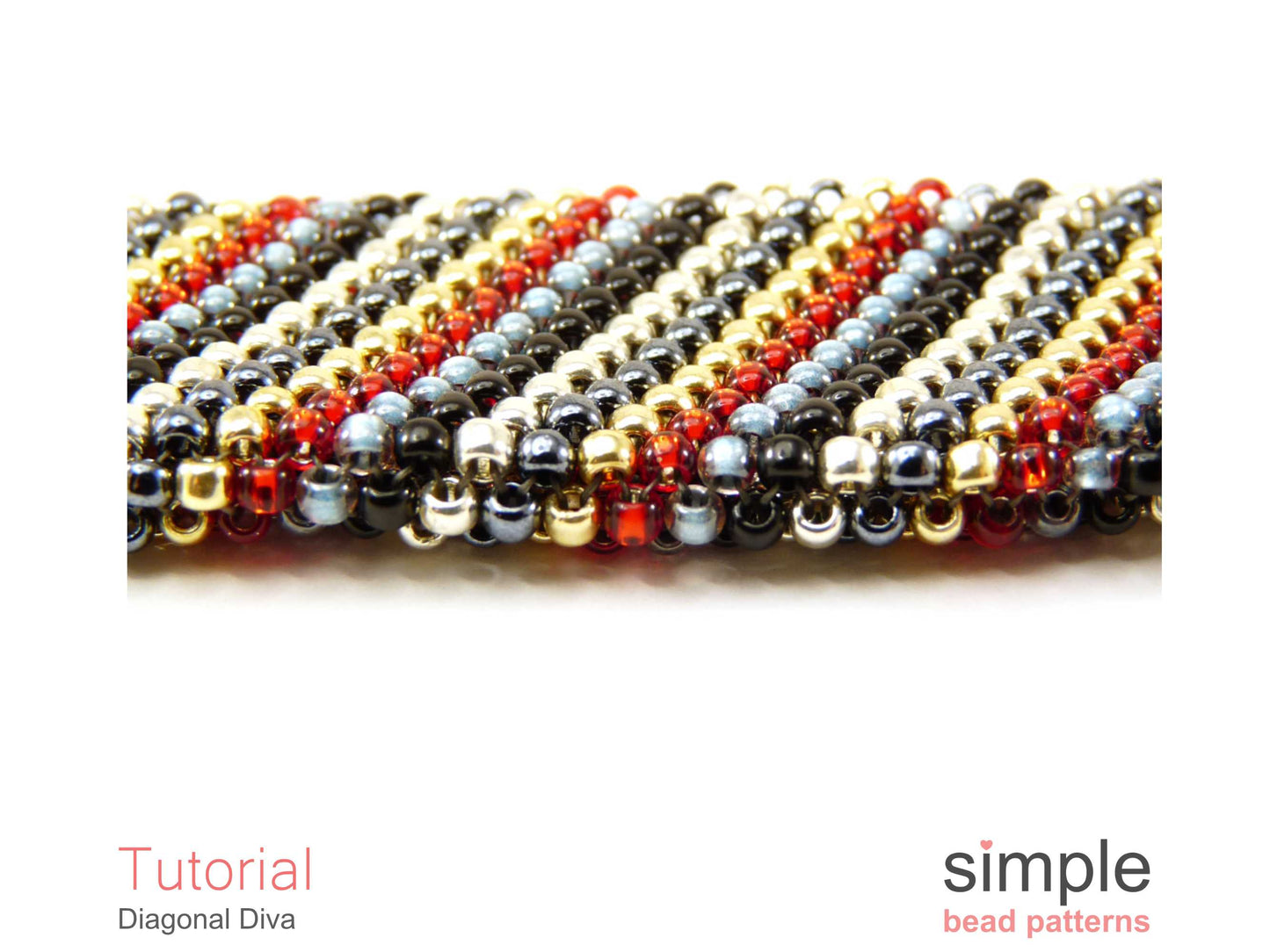Diagonal Diva Bracelet Beading Pattern
