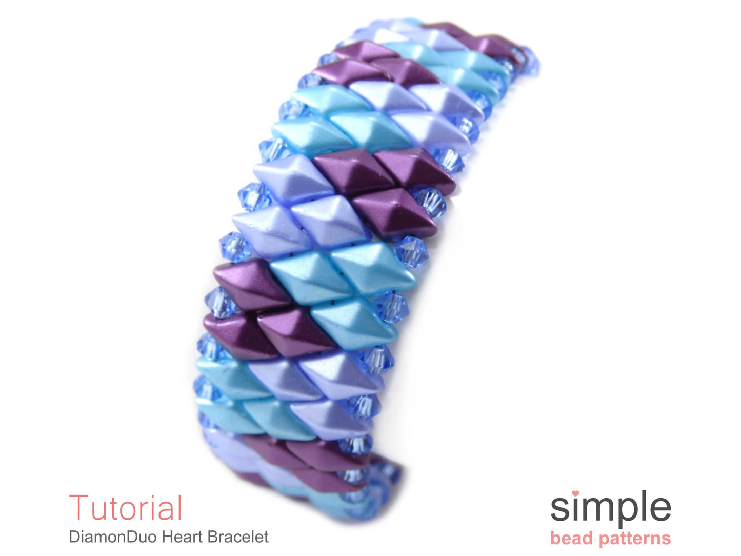 DiamonDuo Heart Bracelet Beading Pattern