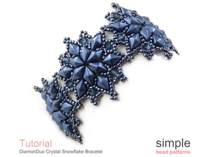 DiamonDuo Crystal Snowflake Bracelet Beading Pattern