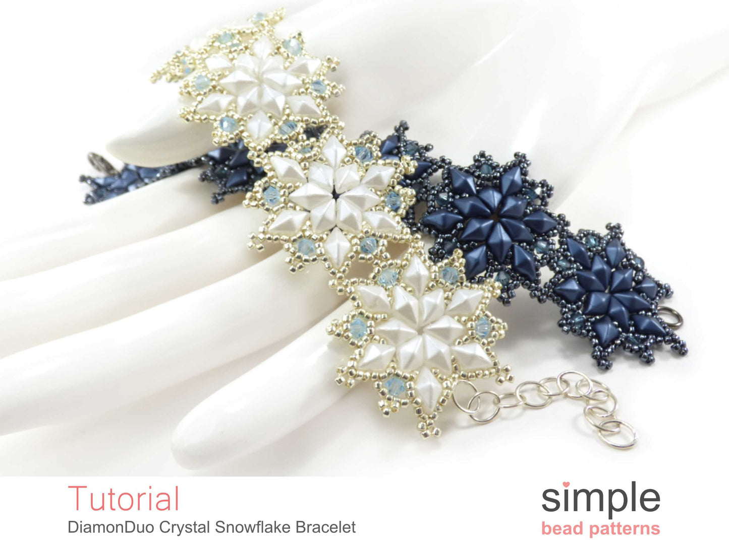 DiamonDuo Crystal Snowflake Bracelet Beading Pattern