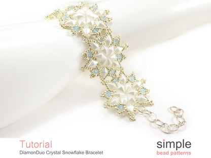 DiamonDuo Crystal Snowflake Bracelet Beading Pattern