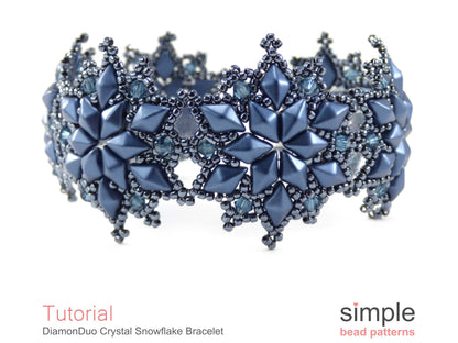 DiamonDuo Crystal Snowflake Bracelet Beading Pattern