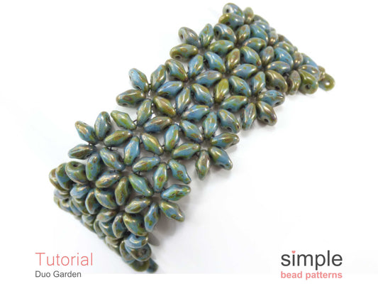 SuperDuo Garden Bracelet Beading Pattern