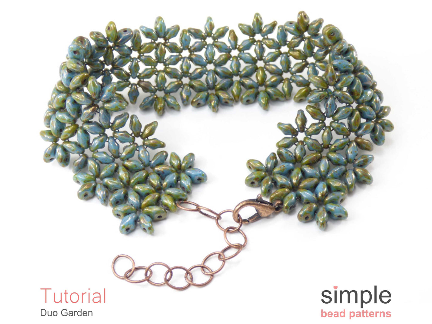 SuperDuo Garden Bracelet Beading Pattern