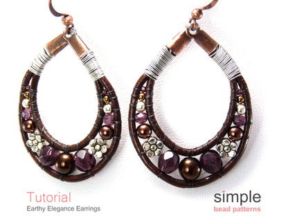 Earthy Elegance Earrings Beading Pattern