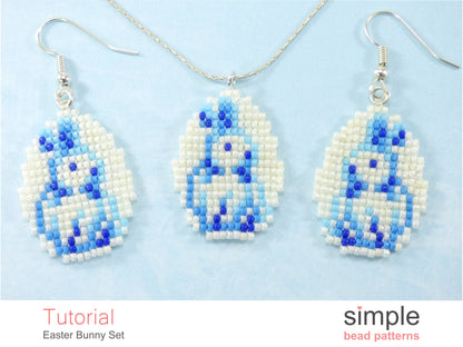 Easter Bunny Earrings Beading Pattern