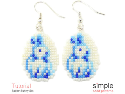 Easter Bunny Earrings Beading Pattern
